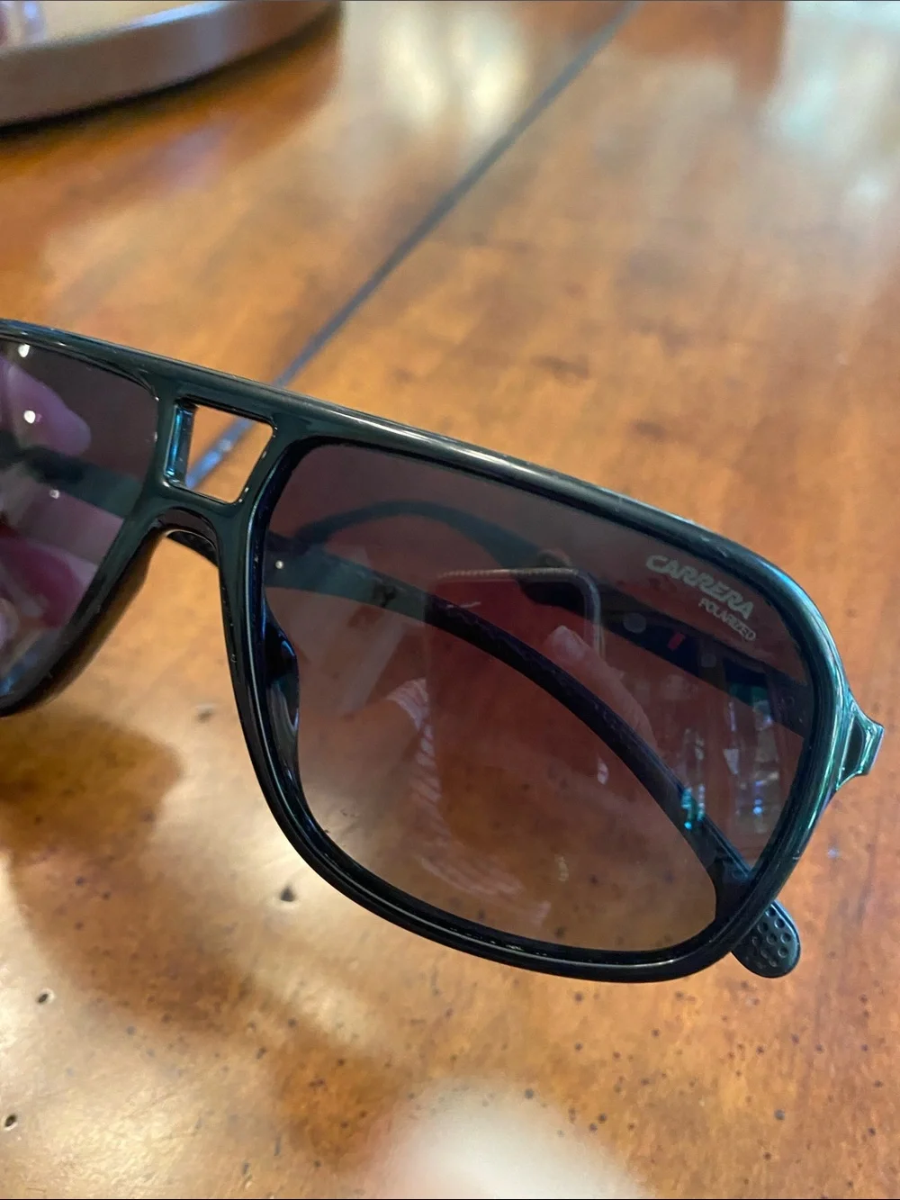 Carrara Polarized Black Aviator Sunglasses - Dark Lenses